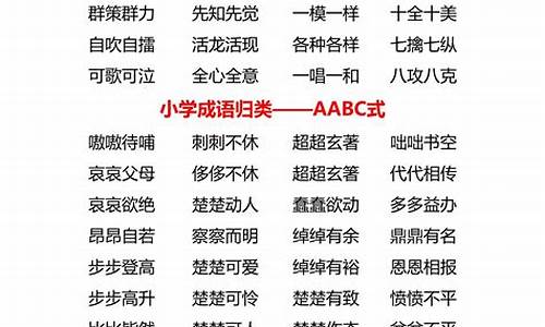 成语abcc式的成语有什么_成语abcc式的成语有什么词语