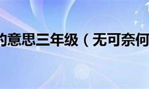 无可奈何造句三年级简单句子_无可奈何造句三年级简单