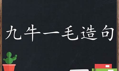 九牛一毛造句子三年级_九牛一毛造句一年级