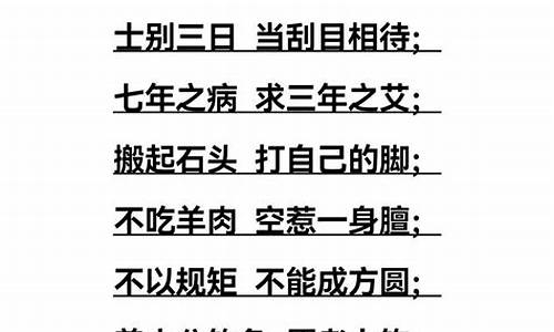 九个字的成语有哪些全部_九个字的成语有哪些全部成语